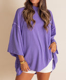 Oversize High Neck Urban Ribbed Tunic (Buy 2 Free Shipping)