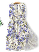 Casual Literary Floral Print Dress