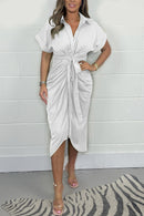 š„50% Off-Limited Timeā³ Solid Color Shirt Dress