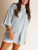 Women's Oversized High Neck Urban Ribbed Striped Top (Buy 2 Free Shipping)