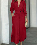 2024 Solid color maxi dress