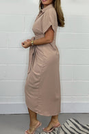 š„50% Off-Limited Timeā³ Solid Color Shirt Dress