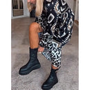 Women's Casual Dress Long Sleeve Bohemian Style Dress Long Sleeve Floral Tie Spring V Neck