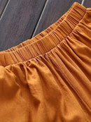 Cotton And Linen Floral Embroidered Casual Cropped Pants