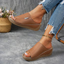 🔥Last Day Promotion 50% OFF - Women's Comfortable Thick Sole Arch Support Leather Slippers