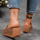 🔥Last Day Promotion 50% OFF - Women's Comfortable Thick Sole Arch Support Leather Slippers