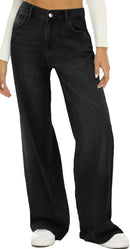 HDLTE Women Wide Leg Jeans High Waist Baggy Jeans Loose Boyfriend Jeans Denim Pants Y2K