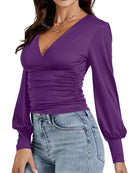 Women's Slim Fit Elegant V Neck Tops (Buy 2 Free Shipping)