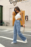 HDLTE Women Wide Leg Jeans High Waist Baggy Jeans Loose Boyfriend Jeans Denim Pants Y2K