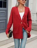 Zeagoo Womens 2024 Long Sleeve Chunky Cable Knit Fall Cardigans Sweaters Button Down Open Front Outerwear with Pockets