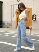HDLTE Women Wide Leg Jeans High Waist Baggy Jeans Loose Boyfriend Jeans Denim Pants Y2K