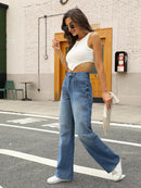 HDLTE Women Wide Leg Jeans High Waist Baggy Jeans Loose Boyfriend Jeans Denim Pants Y2K