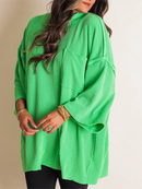 Oversize High Neck Urban Ribbed Tunic (Buy 2 Free Shipping)