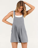 ANRABESS Casual Adjustable Strap Linen Short Bib Overalls Jumpsuit Rompers