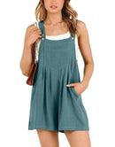 ANRABESS Casual Adjustable Strap Linen Short Bib Overalls Jumpsuit Rompers