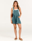 ANRABESS Casual Adjustable Strap Linen Short Bib Overalls Jumpsuit Rompers