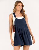 ANRABESS Casual Adjustable Strap Linen Short Bib Overalls Jumpsuit Rompers