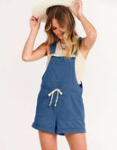 ANRABESS Casual Straps Short Bib Overalls Basic  Drawstring Romper Jumpsuits