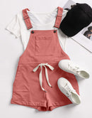 ANRABESS Casual Straps Short Bib Overalls Basic  Drawstring Romper Jumpsuits