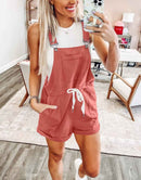 ANRABESS Casual Straps Short Bib Overalls Basic  Drawstring Romper Jumpsuits