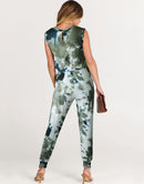 ANRABESS Crewneck Sleeveless Stretchy Jumpsuits Rompers with Pockets