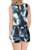 ANRABESS Scoop Neck Sleeveless Tank Top Short Jumpsuit Rompers with Pockets