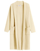 ANRABESS Women's 2023 Fall Cardigan Sweater Long Sleeve Open Front Lapel Coat Casual Knit Coatigan Jacket with Pockets