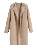 ANRABESS Women's Casual Long Sleeve Classy Draped Open Front Jackets Long Knitted Cardigan Sweater