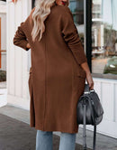 ANRABESS Women's Casual Long Sleeve Draped Open Front Knit Pockets Long Cardigan Jackets Sweater