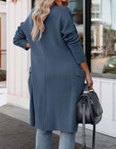 ANRABESS Women's Casual Long Sleeve Draped Open Front Knit Pockets Long Cardigan Jackets Sweater